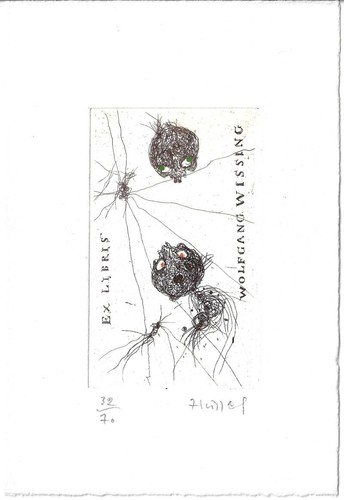 Horst hussel exlibris für - hussel:,