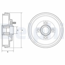 2x DELPHI Bremstrommel BFR589