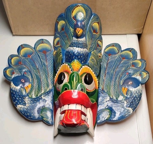 Mayura raksha maske holz aus - holz,