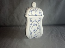 Julius Lange Porzellan Indisch Blau Strohblume Saks blau Vorratsdose Salz