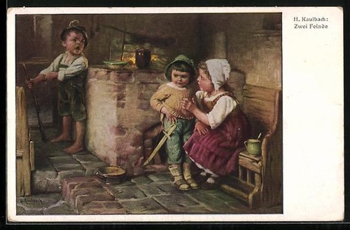Künstler hermann kaulbach - künstler-ak,