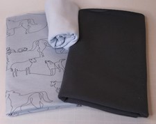 Stoffpaket, Jersey, Kinderbekleidung, Bauernhof, Tiere, SPJ 08, blau