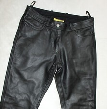 Highway1 Damen  Schnur Lederjeans GR 42 Biker Lederhose W32 XL30 32/30 Rind