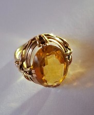 Citrin Ring 585 Gold, 14 Karat