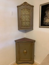 Vintage handgefertigter Eckschrank 182x72x45cm