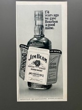 Jim Beam Kentucky Straight Bourbon Whiskey 1969 Vintage Ad Werbung Reklame