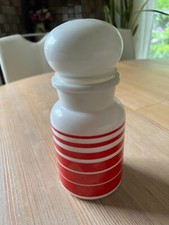 Vorratsglas Container Milchglas, Made in Bergium, Vintage, 22cm hoch,70er-Stil A