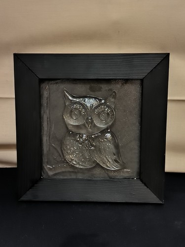 Vintage glas eisglas relief - glas,