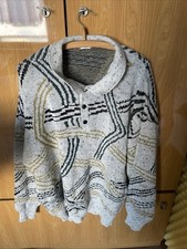 schöner Herren-Strick-Pullover, Grautöne, Norwegerstyle, Acryl-Wolle