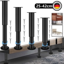4X verstellbare Möbelbeine 25cm Metall Ersatzfüße für Sofa Schrank Bett stabile