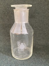 Jenatherm Laborflasche Flasche Apotheke Glas 500 ml mit Schliffstopfen / Stöpsel