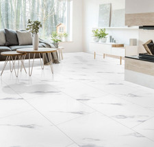 Klick Vinylboden Fliese Marmor weiß mit integriertem Trittschall ab 18,99 €/m²