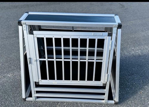 Hundebox alu mit notausstieg - hundebox,