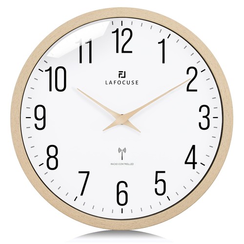 Funkuhr wanduhr beige - 30, cm