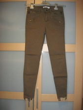 Damen Skinny Jeans Hose, Gr. 36, Khaki, Baumwolle/Elasthan, "Zara Basic"