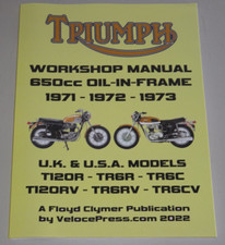 Werkstatthandbuch Triumph Bonneville  T120 + Trophy TR6, Baujahre 1971-1973