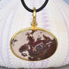 Anhänger Moosachat Cabochon &