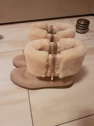 Stiefel weiß fell - weiß,