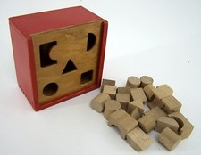 DDR Holzbaustein Setzkasten Lernkasten für Kleinkinder