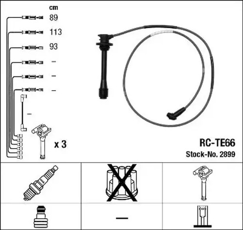Zündkabel 2899 ngk für - zündkabel,