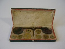 Antike seltene Biedermeier Gold - Münzwaage