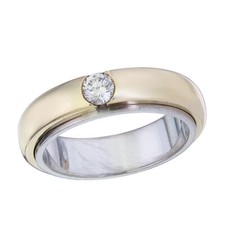 Oeding-Erdel Solitär Ring Brillant 750er Weiß- und Gelbgold