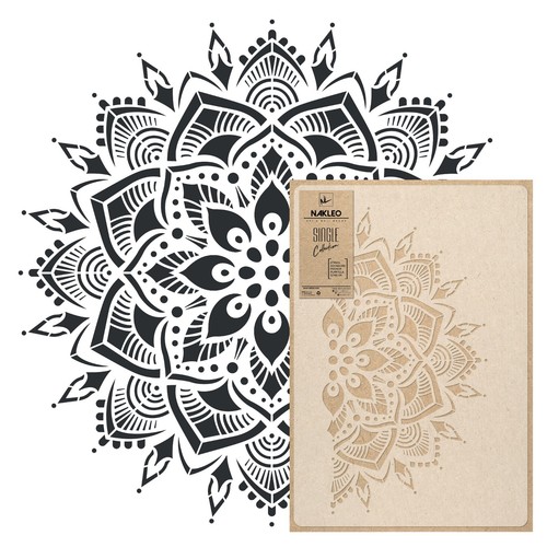 Malschablone blume mandala - malschablone,