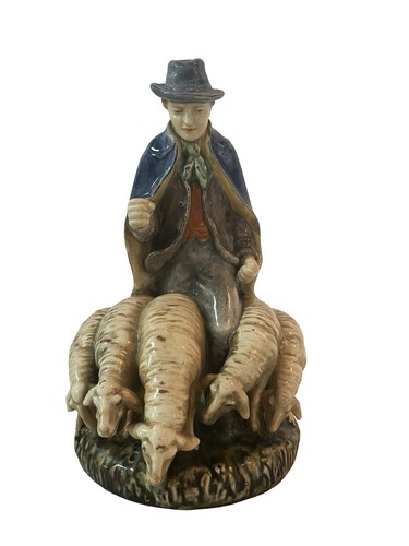 Karlsruher majolika figur - karlsruher,