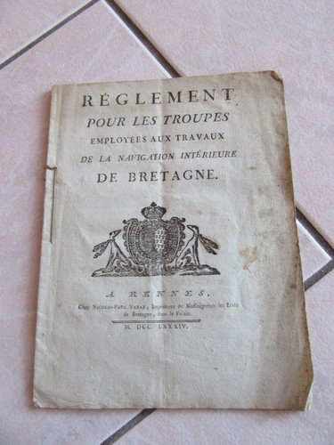 Rennes 1784 reglement truppen - rennes,