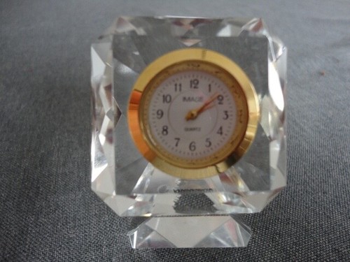 Kristall tischuhr miniatur - kristall,