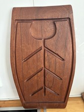 Teak massiv Tablett/Fleischbrett Saftrillen Grill Outdoor 50,5x29,5x1,9 cm TOP