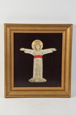 C25Z13- Älteres Stickbild Klosterarbeit Jesusknabe