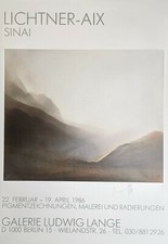 Werner Lichtner-Aix, Ausstellungsplakat: Sinai, handsigniert, datiert, 1986