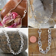 Silberkette Ankerkette diamantiert 925 er Silber massiv Sterlingsilber Halskette