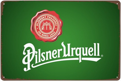 Metallschild pilsner urquell - -,