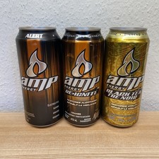 2008/2012 AMP Energy Set Empty Cans Canada Soda Mountain Dew Pepsi Collection