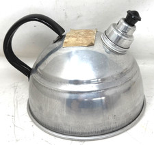 Wasserkessel mit Pfeife Flötenkessel Aluminium DDR 1,3 Liter vintage UNBENUTZT