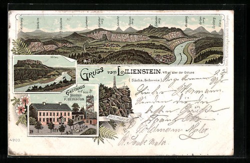 Lithographie lilienstein - lithographie,