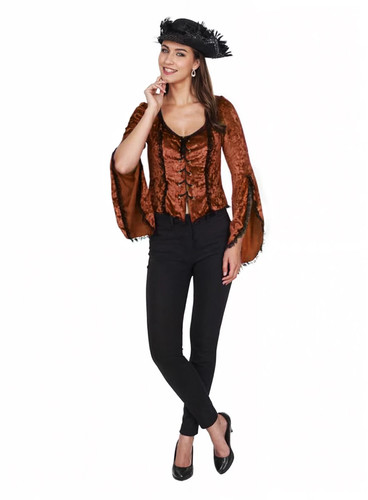 Samt bluse zum - zum, schnüren