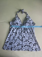 OCTOPUS Damen Tankini Oberteil Gr. 44 schwarz weiß Neckholder verstellbar Cups