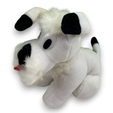 Asterix Plüschtier Idefix weiß mit schwarzen Flecken – Stofftier Vintage