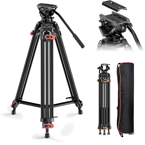 Kamera stativ 188cm aluminium - 188cm,