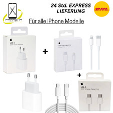 ORIGINAL Apple 20W USBC Adapter Netzteil & iPhone  14 15 16 17Pro Max 1m2m Kabel