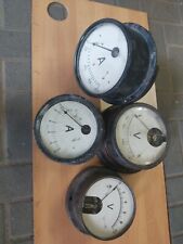 Antik Voltmeter Amperemeter Messanzeige Messgeräte Vintage Industrie Design 