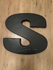 WerbeBuchstabe, großer Buchstabe S, Dekoration, schwarz, 43,5 cm x 42 cm