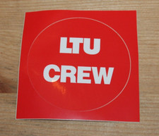Aufkleber LTU Crew rund rot