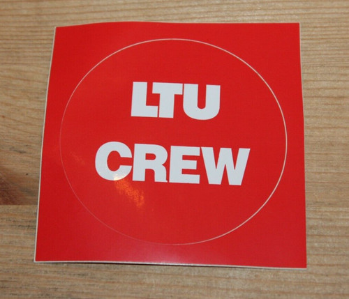 Aufkleber ltu crew rund rot - aufkleber,