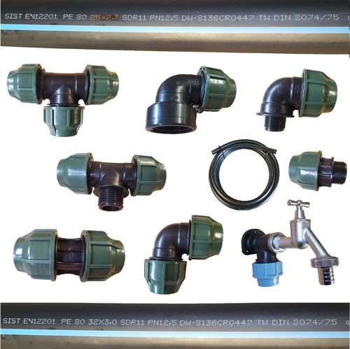 Fitting klemmverbinder 25mm - pp,
