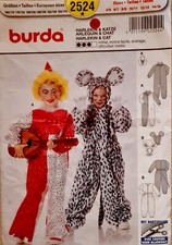 Retro Schnittm. FASCHING Karneval Fastnacht Kinder Kostüm burda 2524 Gr. 104-170