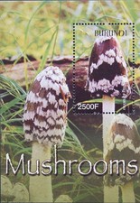 BURUNDI 2004 Block 142 Pilze Mushrooms Fungi Spechttintling Coprinus picaceus **